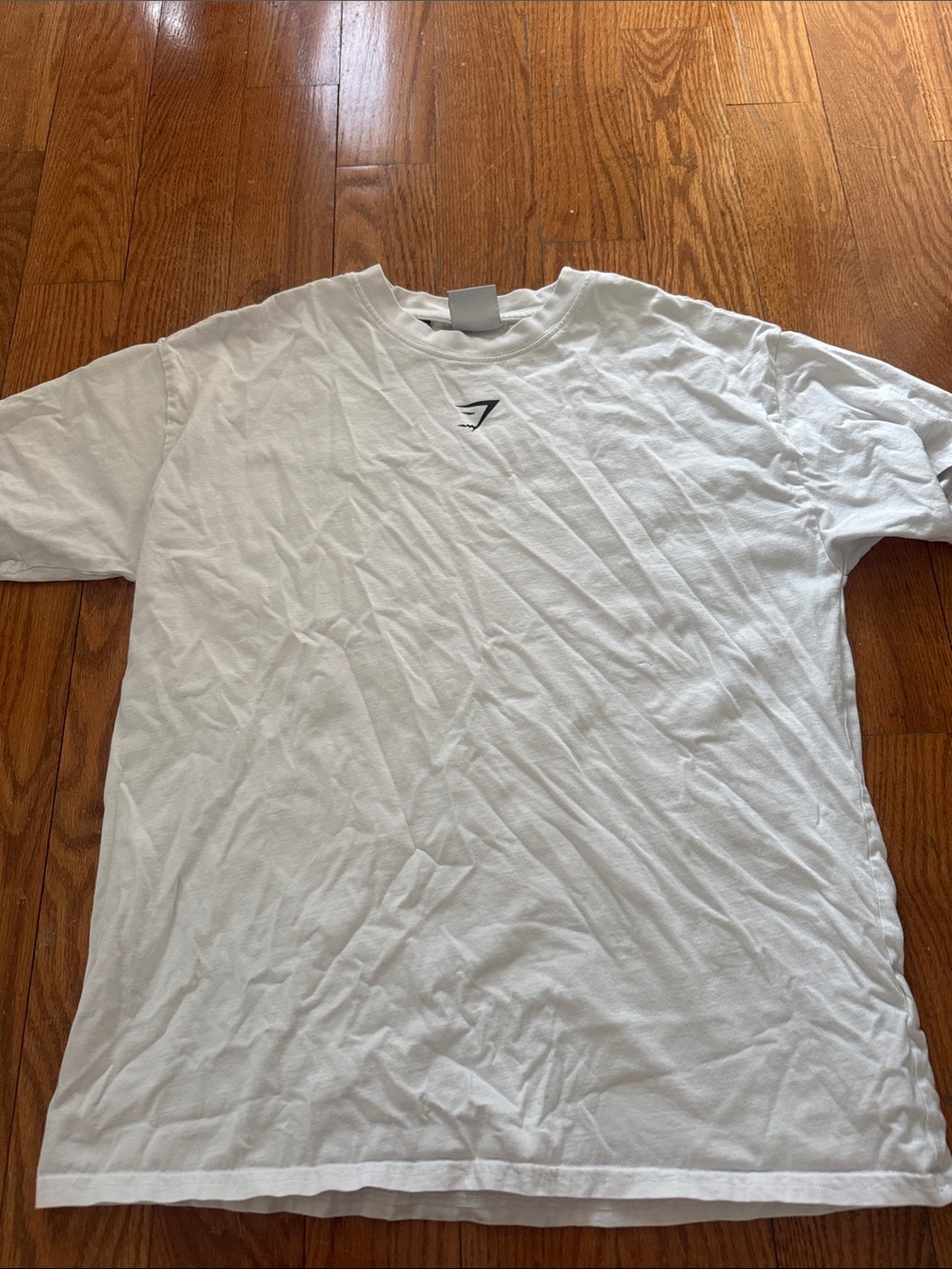 Gymshark White Short Sleeve Tee with Small Chest Logo